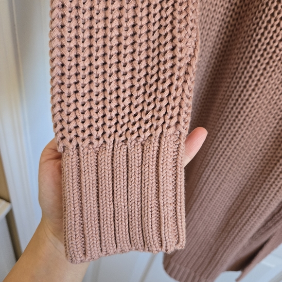 Loft Lou & Grey long pink knitted cardigan in size xs - Picture 2 of 5